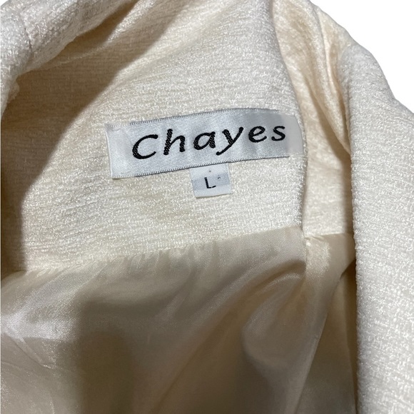 Vintage Chayes stunning cream French frock    Asymmetrical coat size large - Picture 8 of 11